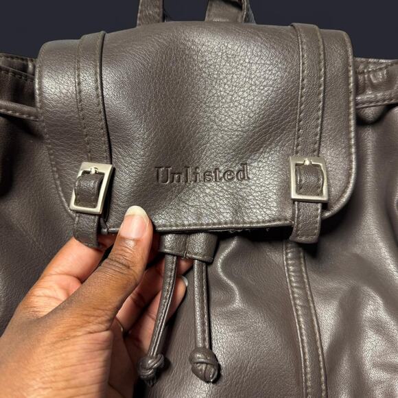 Leather unlisted by kenneth cole chocolate bag - Picture 3 of 8